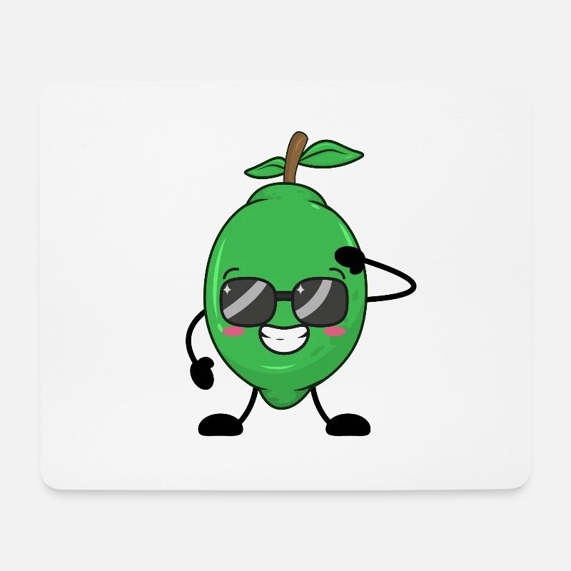 Limette - Mousepad (Querformat) - Weiß