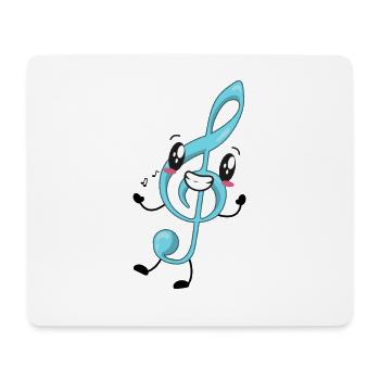 Treble clef music musician - Mouse Pad (horizontal) - white - Front