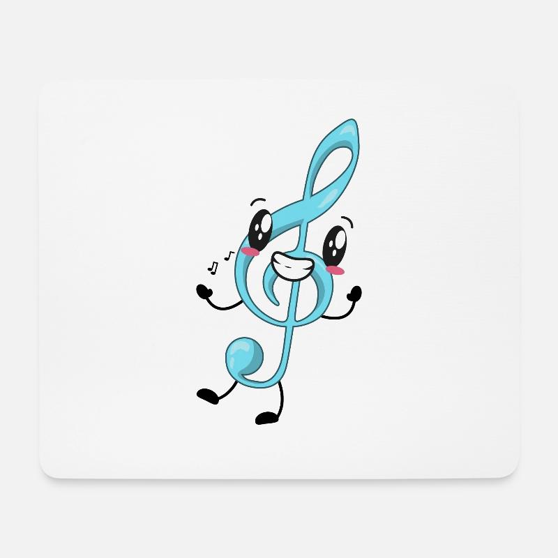 Violinschlüssel Musik Musiker - Mousepad (Querformat) - Weiß