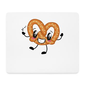 Brezel Laugenbrezel - Mousepad (Querformat) - Weiß - Vorne