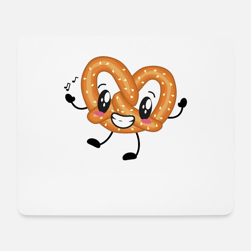 Brezel Laugenbrezel - Mousepad (Querformat) - Weiß