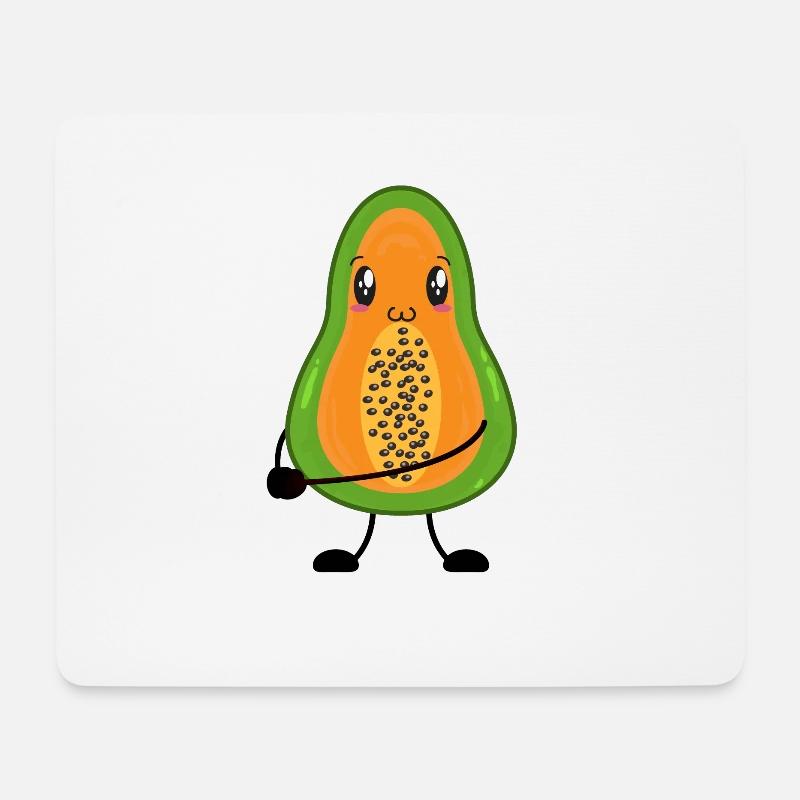 Papaya - Mousepad (Querformat) - Weiß