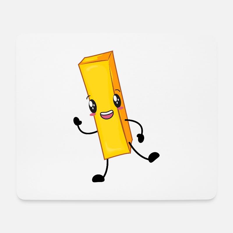 Pommes - Mousepad (Querformat) - Weiß