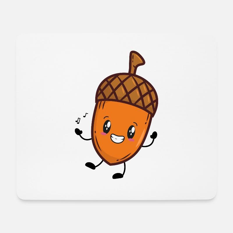 Eichel Herbst Musik Eiche - Mousepad (Querformat) - Weiß