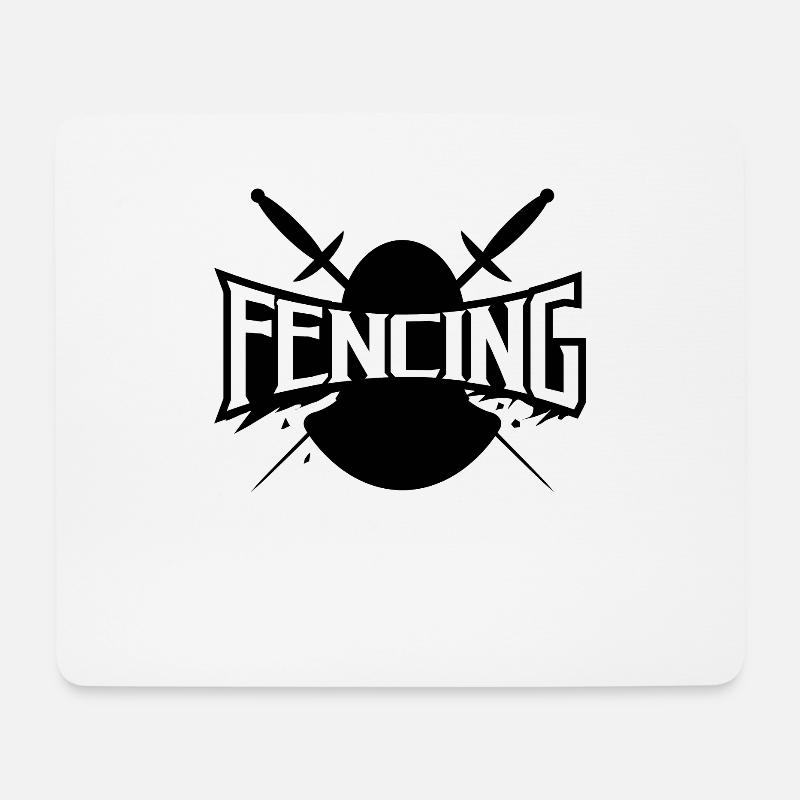 Fechten - Mousepad (Querformat) - Weiß