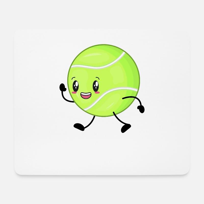 Tennis Tennisball - Mousepad (Querformat) - Weiß