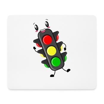 Ampel Führerschein - Mousepad (Querformat) - Weiß - Vorne