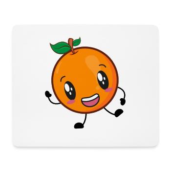 Orange - Mousepad (Querformat) - Weiß - Vorne