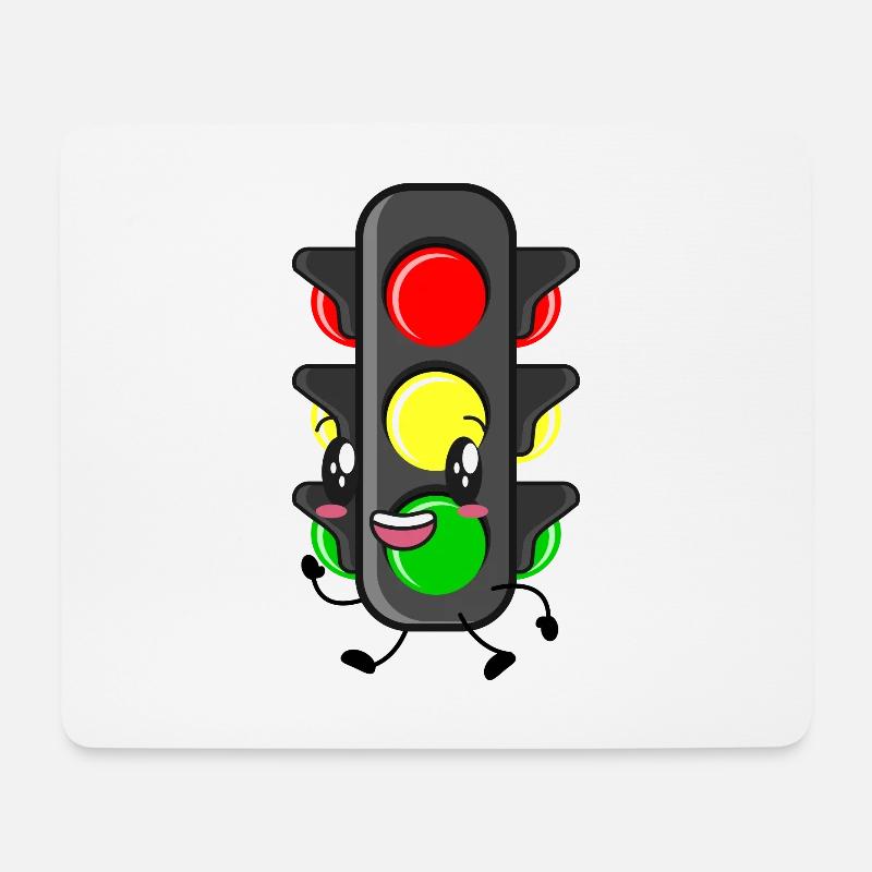 Traffic light driver's license - Mouse Pad (horizontal) - white