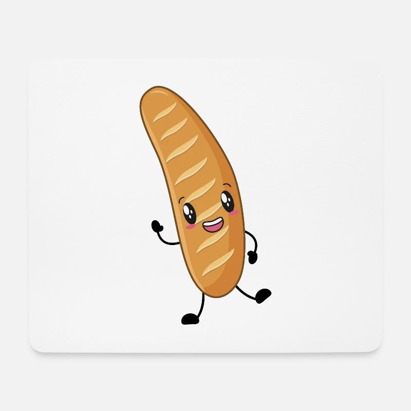 Baguette - Mousepad (Querformat) - Weiß