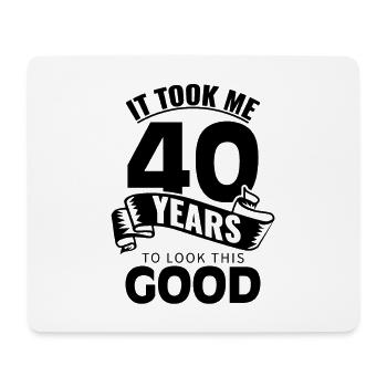 40 ans 40 ans - Tapis de souris (format paysage) - blanc - Devant