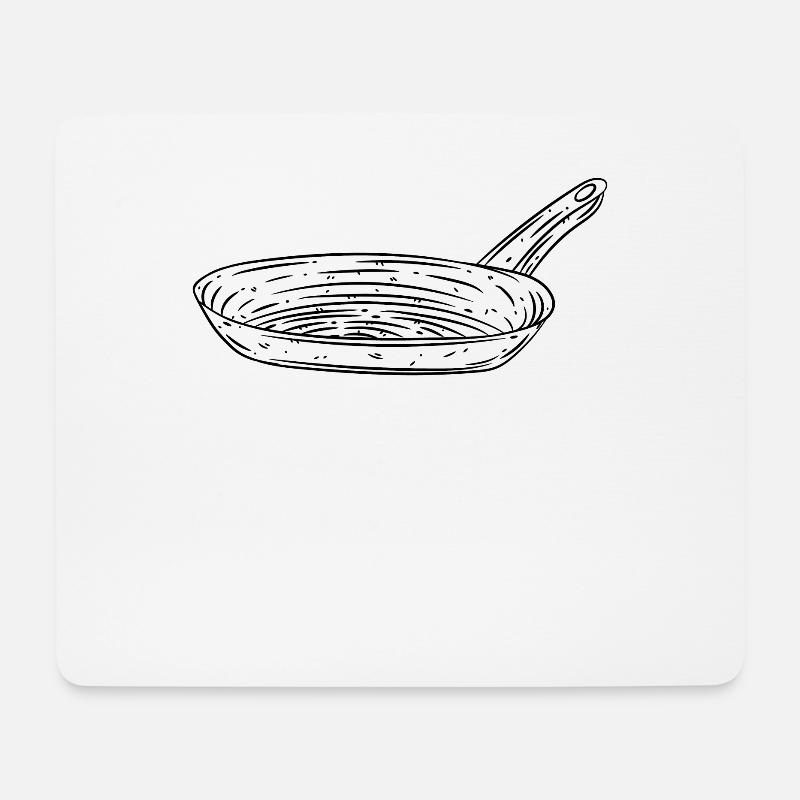 Pfanne Koch Kochen - Mousepad (Querformat) - Weiß