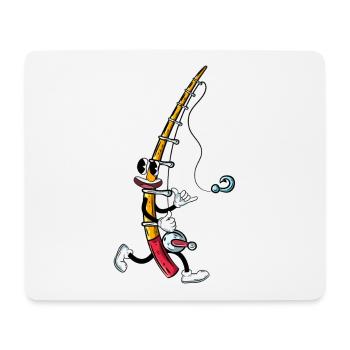 Angeln Angler Angel - Mousepad (Querformat) - Weiß - Vorne