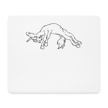 Einhorn Yoga - Mousepad (Querformat) - Weiß - Vorne