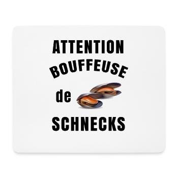 Attention bouffeuse de schnecks - Cadeau LGBT - Tapis de souris (format paysage) - blanc - Devant