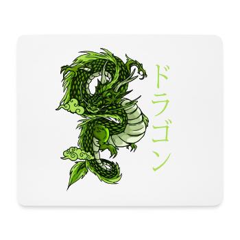 Traditioneller chinesischer Drache. Ästhetischer Grunge - Mousepad (Querformat) - Weiß - Vorne