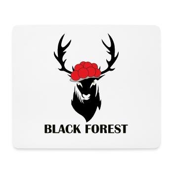 Hirsch Bollenhut Black Forest - Mousepad (Querformat) - Weiß - Vorne