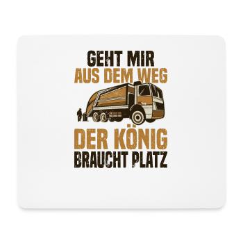 Müllmann Müllwagen - Mousepad (Querformat) - Weiß - Vorne