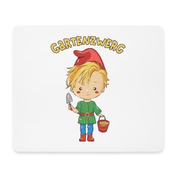 Gartenzwerg Garten Gärtner Junge Gartenhelfer - Mousepad (Querformat) - Weiß - Vorne