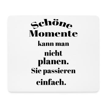 Schöne Momente - Mousepad (Querformat) - Weiß - Vorne