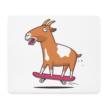 Skateboard Goat - Tapis de souris (format paysage) - blanc - Devant