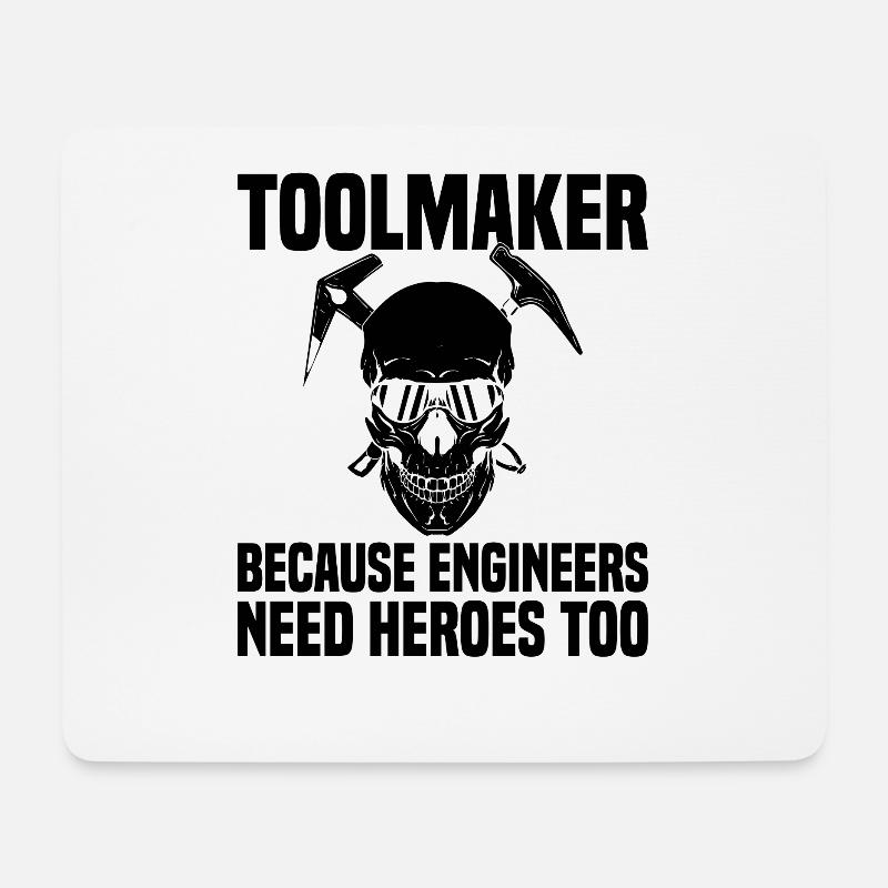 Cnc Mechanist Maschinist Tolerance Issues - Mousepad (Querformat) - Weiß