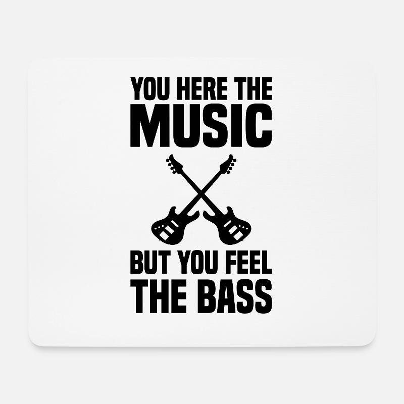 Bass Gitarre - Mousepad (Querformat) - Weiß