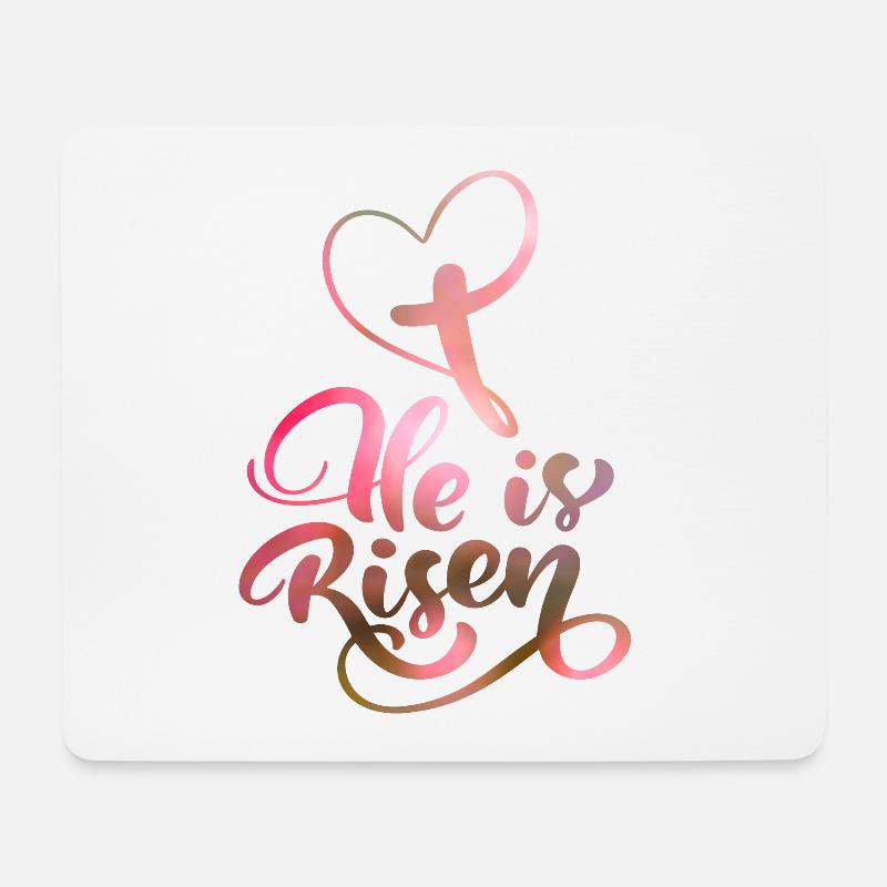 Ostern Jesus Christus Auferstehung Spruch - Mousepad (Querformat) - Weiß