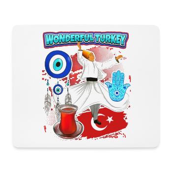 Türkei, Derwische, Türkischer Tee, Türkisches Auge - Mousepad (Querformat) - Weiß - Vorne