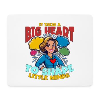 Conseiller scolaire It Takes A Big Heart Travail social - Tapis de souris (format paysage) - blanc - Devant