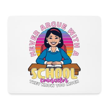 Conseiller scolaire Ne discutez jamais avec un psychologue - Tapis de souris (format paysage) - blanc - Devant