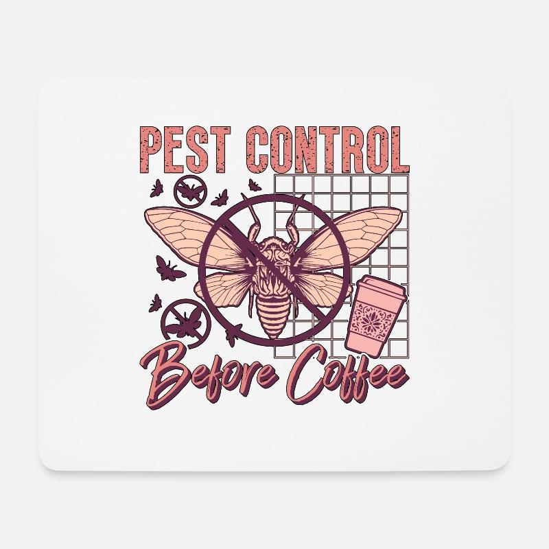 Pest Control Before Insect Solutions Coffee Lover - Mousepad (Querformat) - Weiß