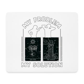 Lecteur de tarot Mon problème Ma solution Pictogramme Papa - Tapis de souris (format paysage) - blanc - Devant