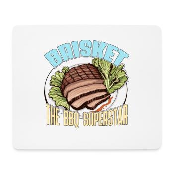 Brisket The BBQ Grilled Meat Brisket Barbecue - Mousepad (Querformat) - Weiß - Vorne