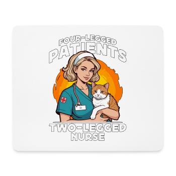 Veterinary Nurse Four-Legged Patients Veterinarian - Mousepad (Querformat) - Weiß - Vorne