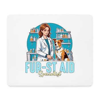 Veterinary Medicine Fur-st Aid Specialist Vet Tech - Mousepad (Querformat) - Weiß - Vorne