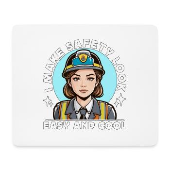 Safety Officer I Make Safety Look Easy Enforcement - Mousepad (Querformat) - Weiß - Vorne