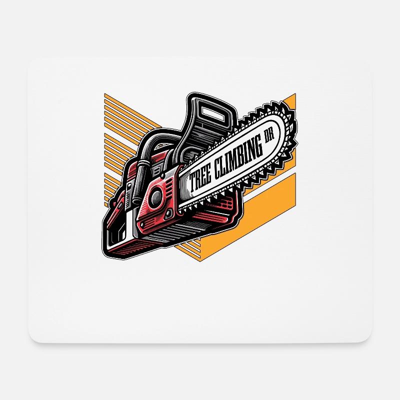 Tree Surgeon Tree Climbing Arborist Woodworker - Mousepad (Querformat) - Weiß