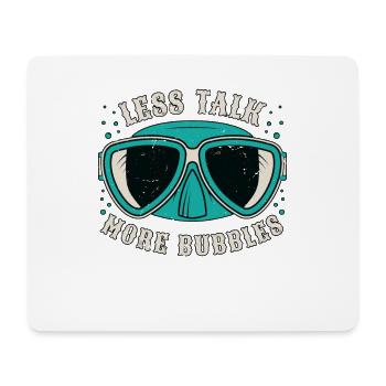 Snorkeling Less Talk More Bubbles Marine Biologist - Mousepad (Querformat) - Weiß - Vorne
