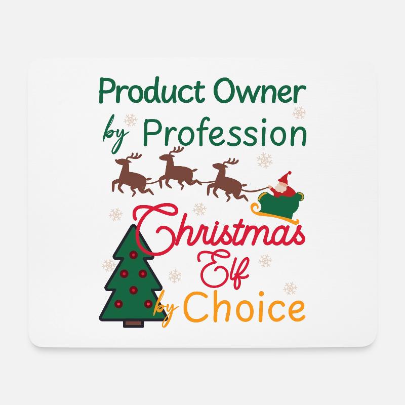 Product Owner Weihnachten Xmas Elf Srum Master - Mousepad (Querformat) - Weiß