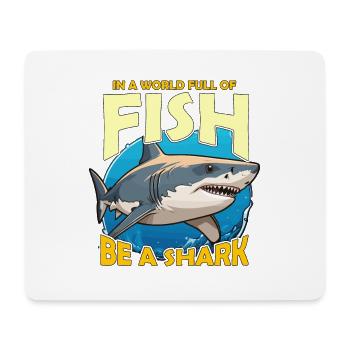 Chasse au requin dans un monde plein de poissons Plongée sous-marine - Tapis de souris (format paysage) - blanc - Devant