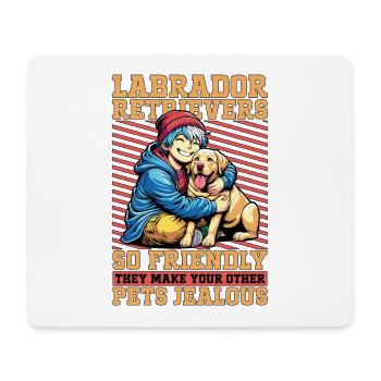 Labrador Retriever So Friendly They Animal Lover - Mousepad (Querformat) - Weiß - Vorne