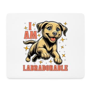Labrador Retriever I Am Labradorable Sports canins - Tapis de souris (format paysage) - blanc - Devant