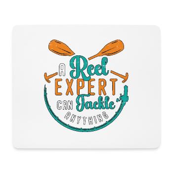 Kayak Fishing A Reel Expert Can Tackle Fisherman - Mouse Pad (horizontal) - white - Front