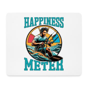 Kitesurf Happiness Meter Sports nautiques Surf - Tapis de souris (format paysage) - blanc - Devant