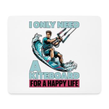Kiteboarding I Only Need A Kiteboarding Surfing - Mousepad (Querformat) - Weiß - Vorne
