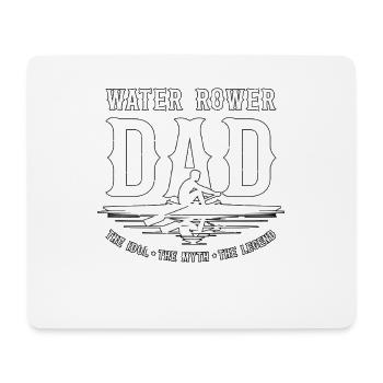 Rameur d’eau Papa L’idole Le mythe aime le canoë - Tapis de souris (format paysage) - blanc - Devant