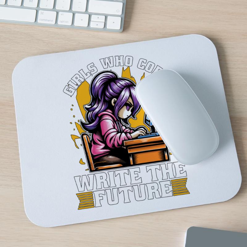 Coder Girls Who Code Write The Future Developer Mouse Pad (horizontal)