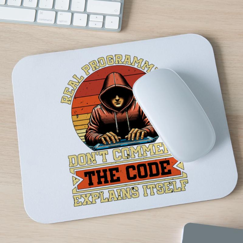 Coder Real Programmers Don't Comment Web Developer Mouse Pad (horizontal)