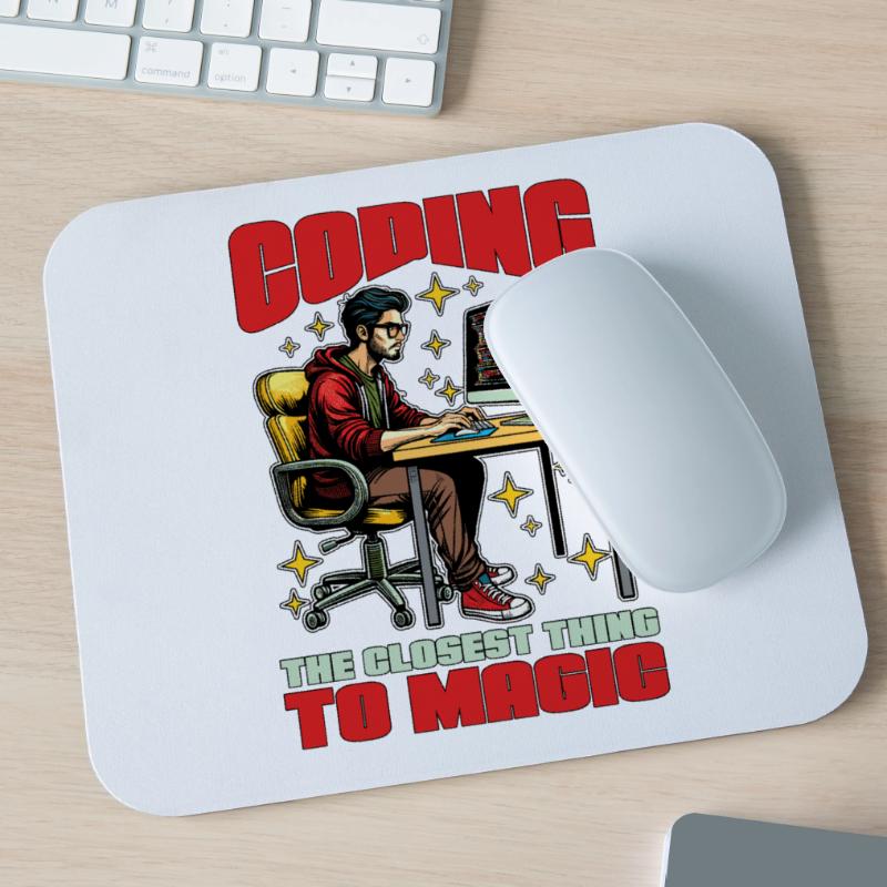 Coder Coding The Closest Thing To Magic Developer Mouse Pad (horizontal)